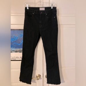 Everlane High Waist Crop Kick Flare Black Jeans Size 28